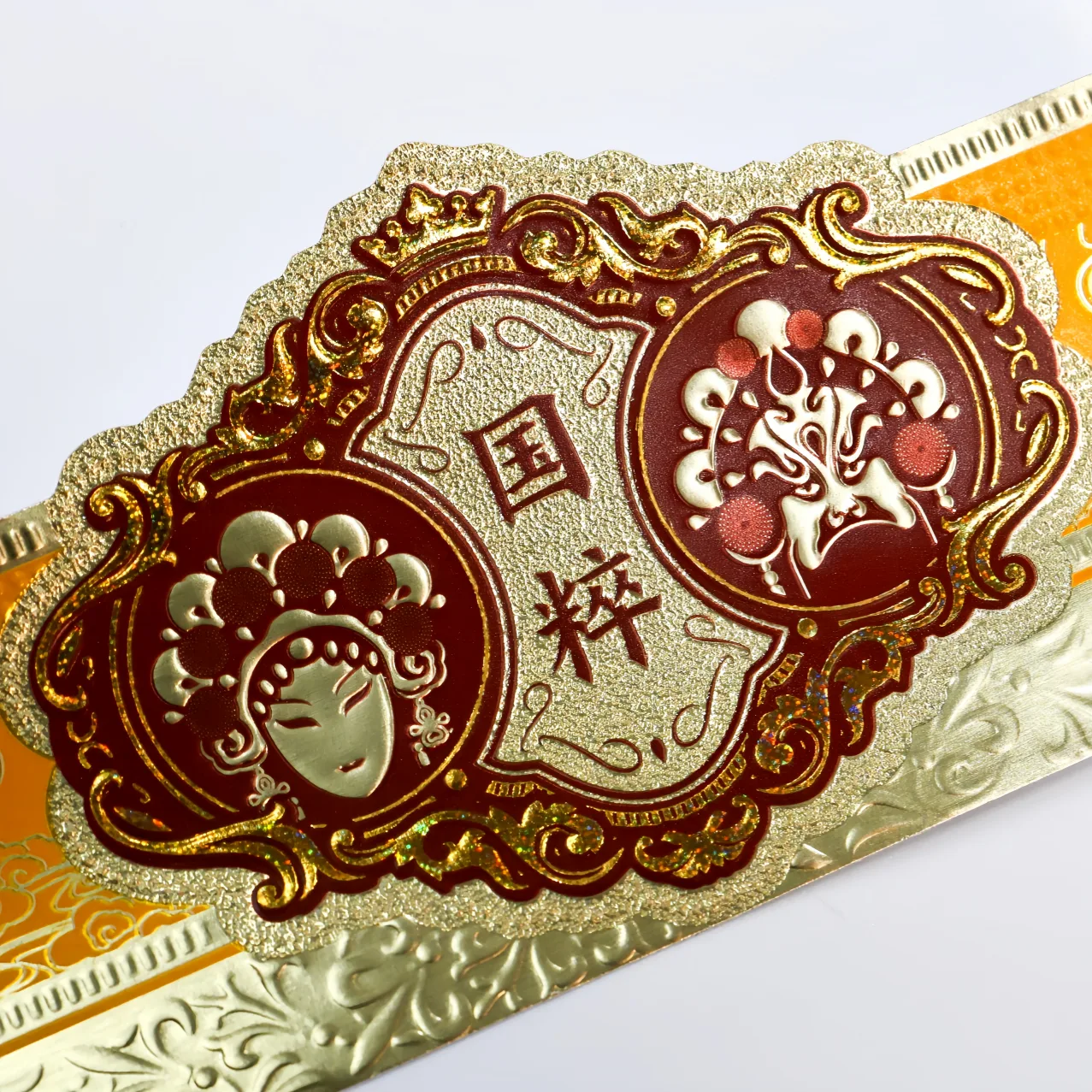 Real hot foil stamped cigar label manufactured by DJB Print in Dongguan