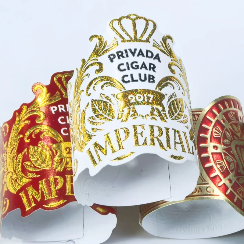 Cigar band on roll