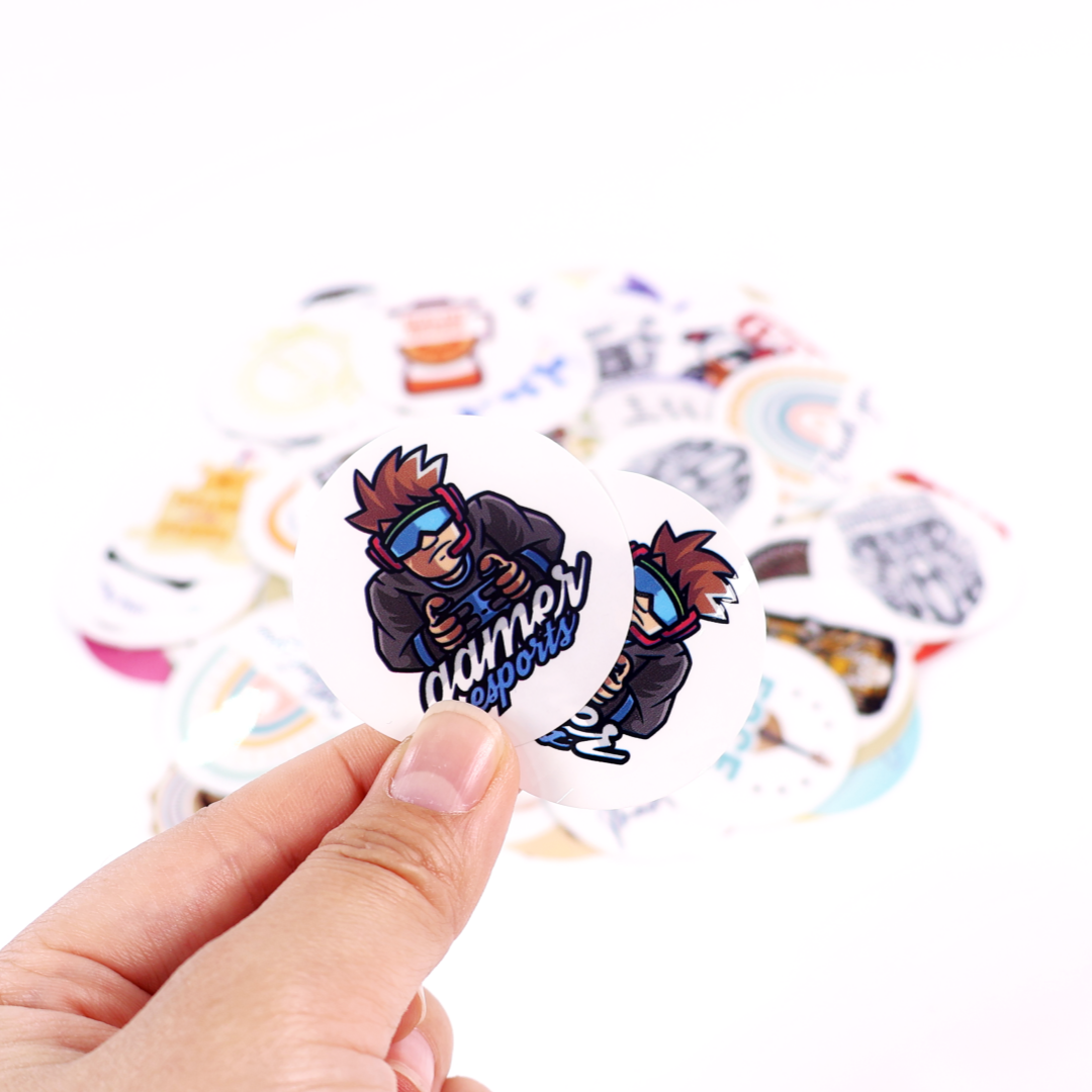 Round eSports logo die-cut sticker