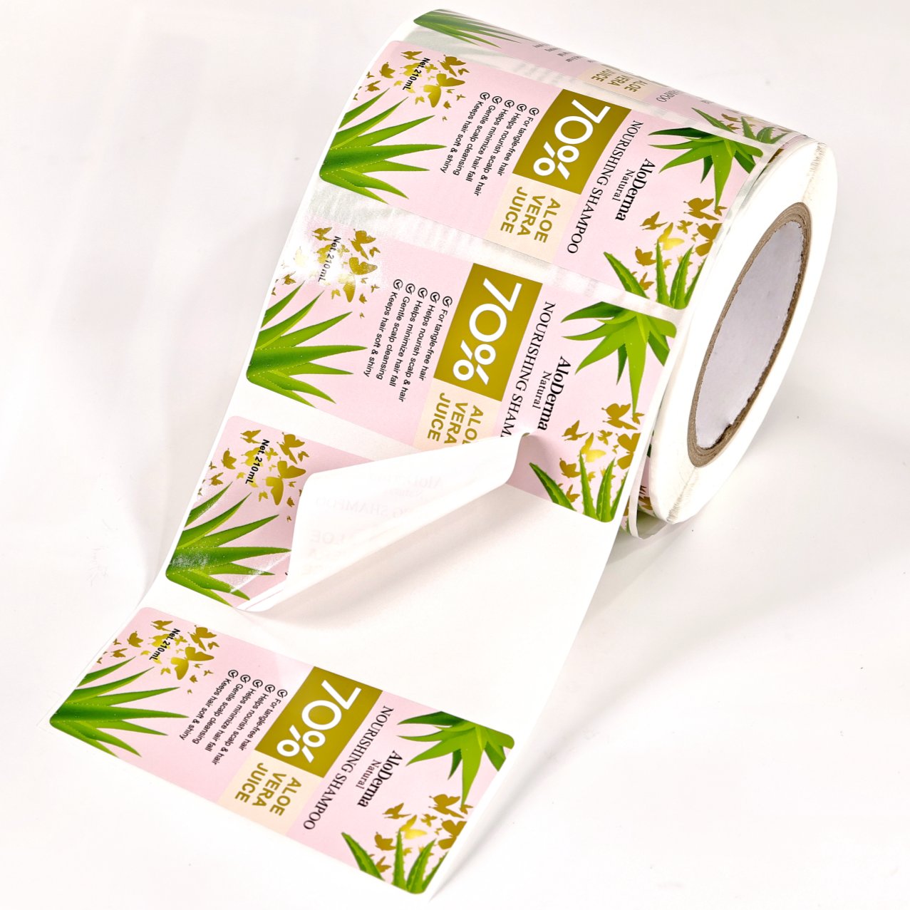 Sustainable label materials applied on packaging