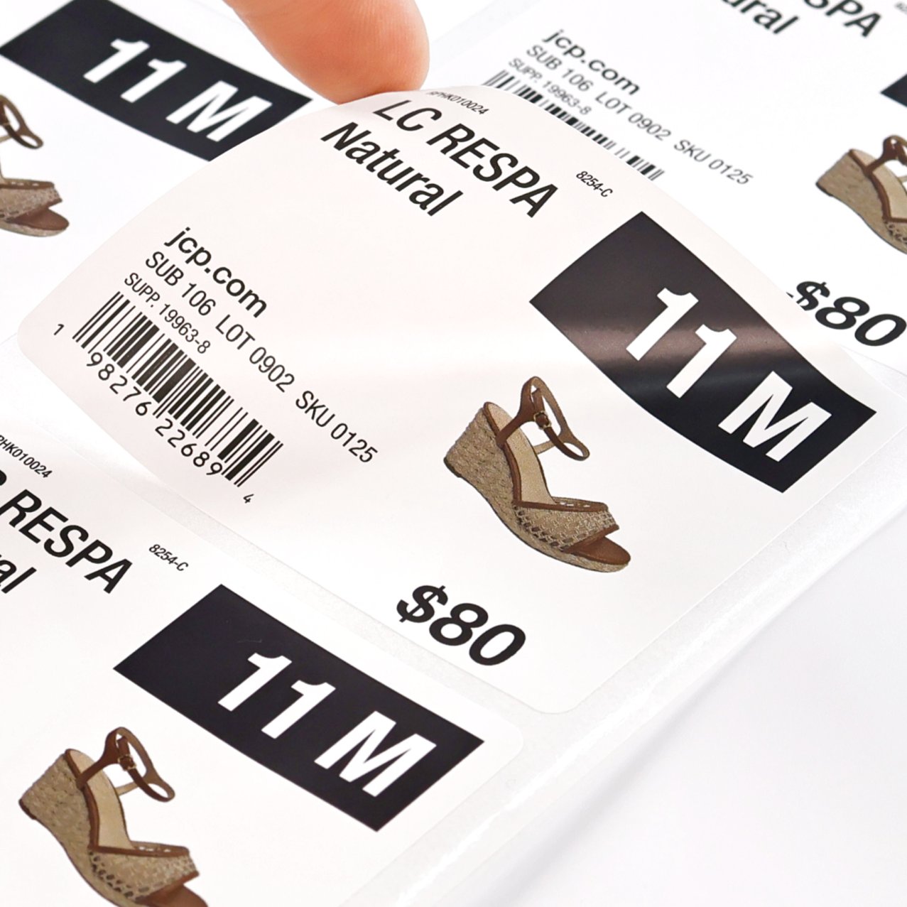 Compostable label material sample