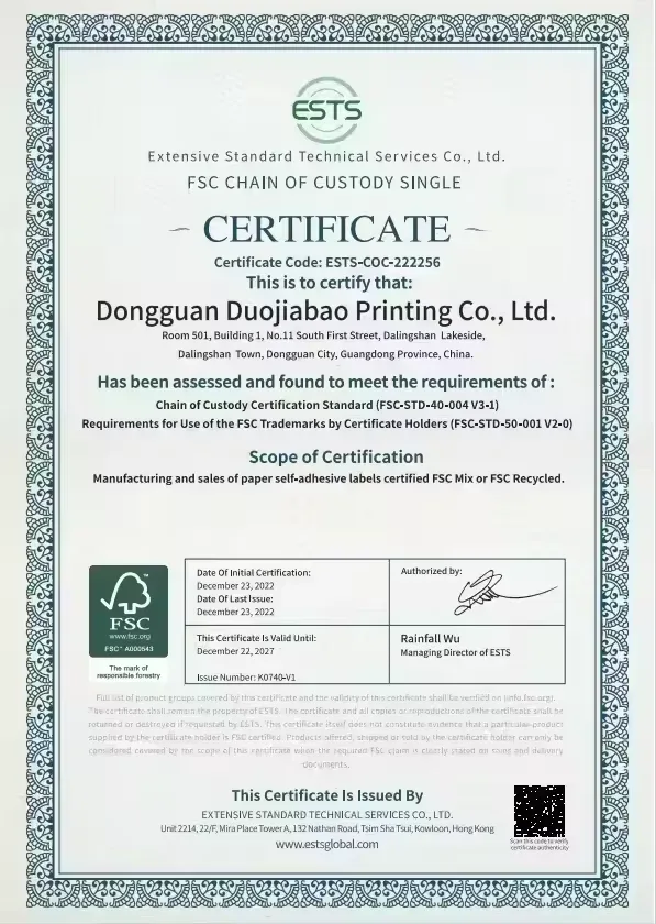 FSC Certification