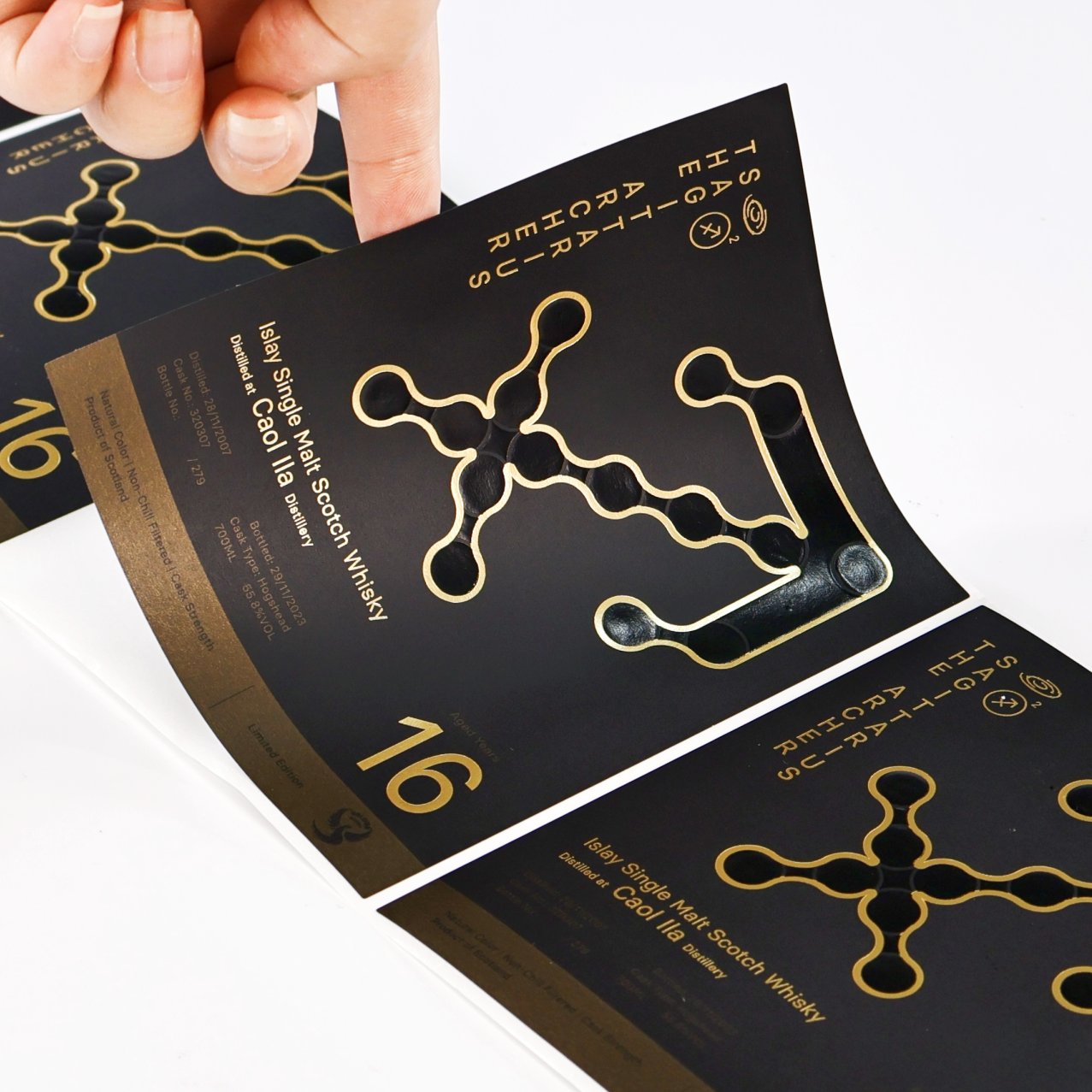 Premium wine label with gold foil stamping