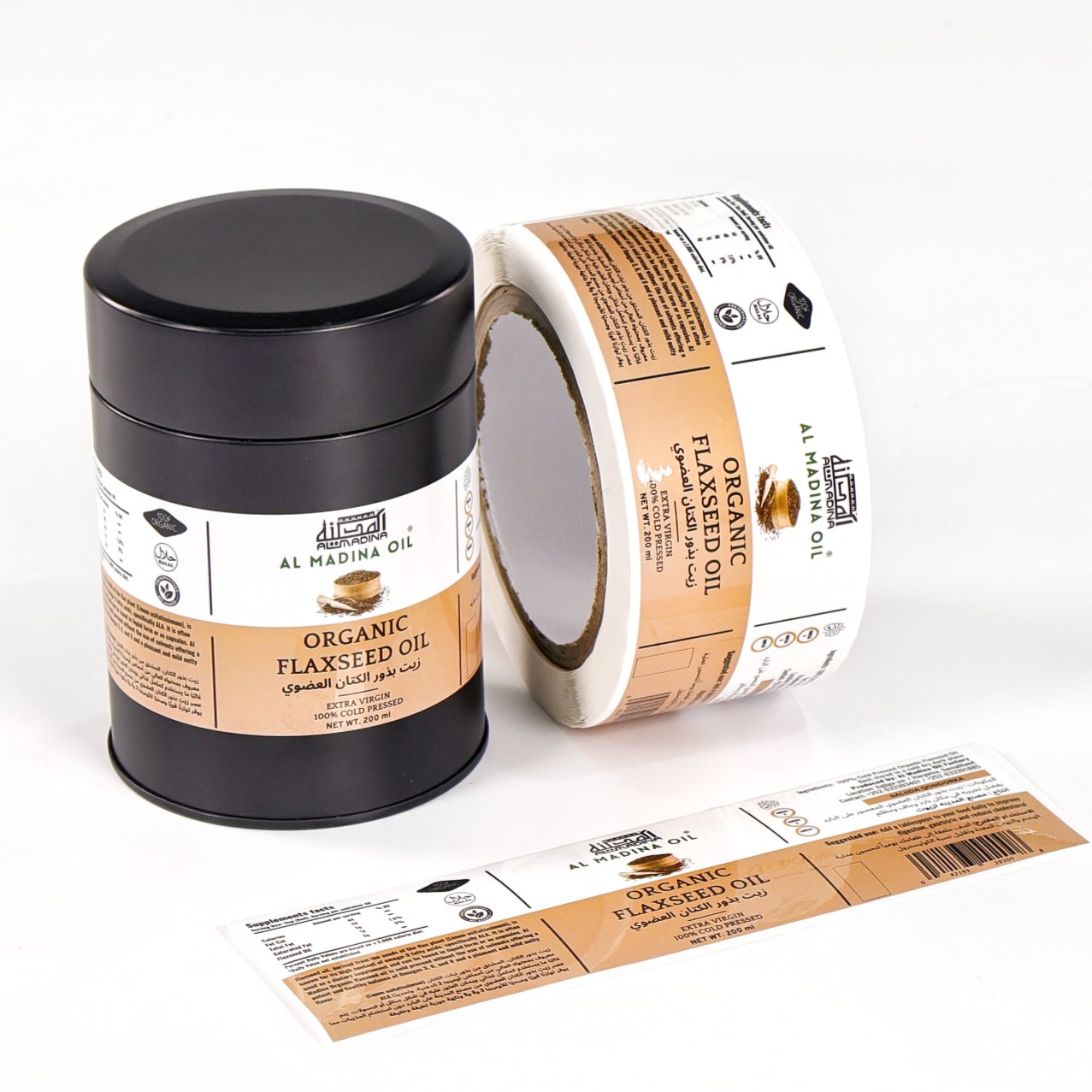 Food-grade durable label on organic product