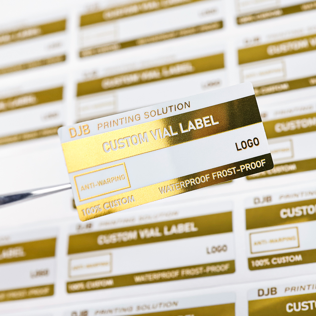 Peptide label on roll