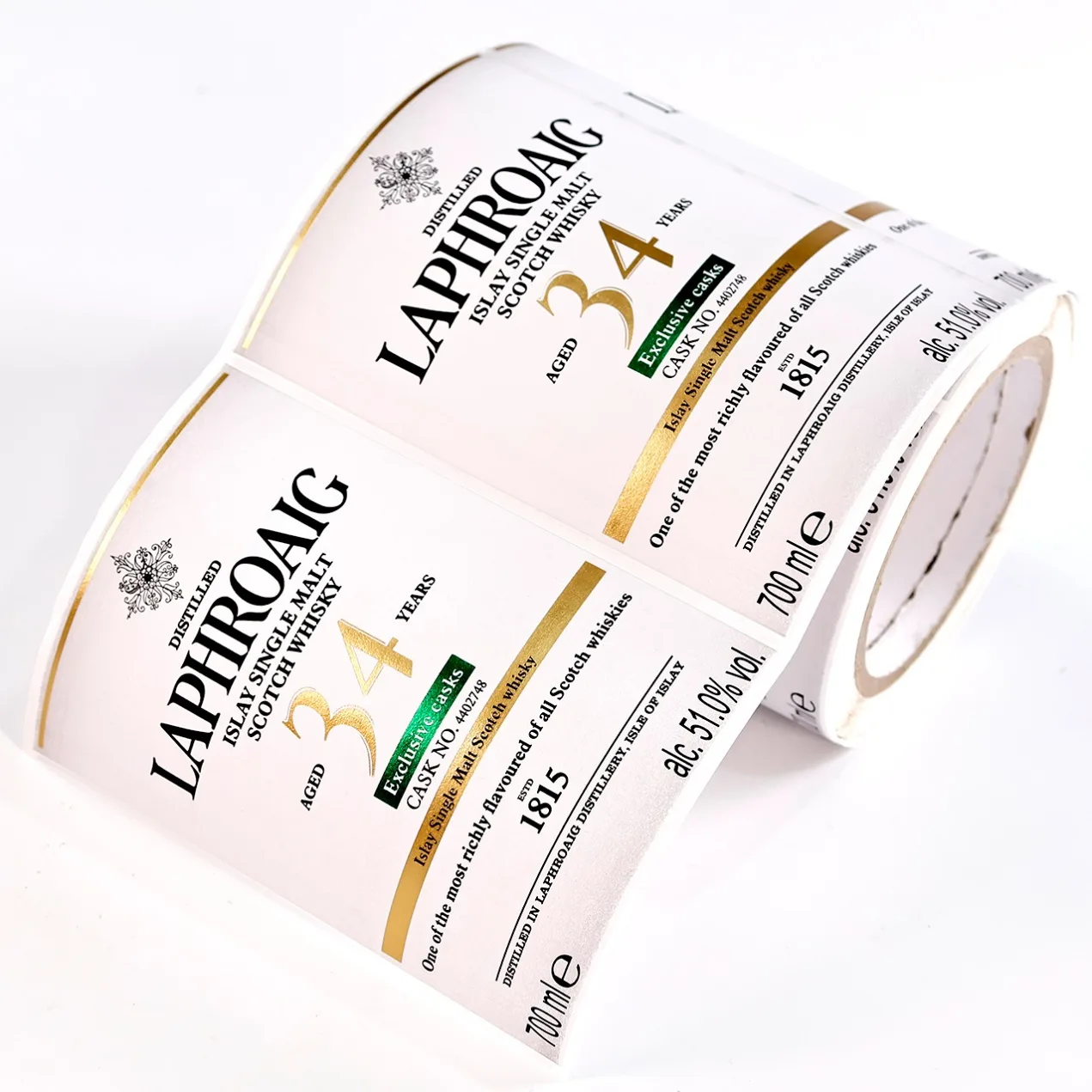 Label on roll