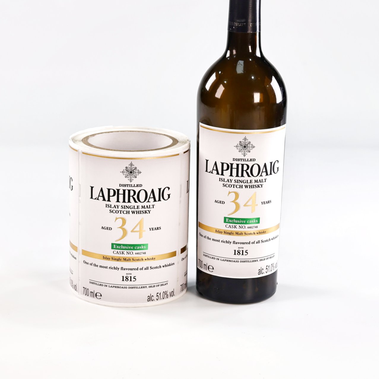 Premium wine labels with hot foil stamping