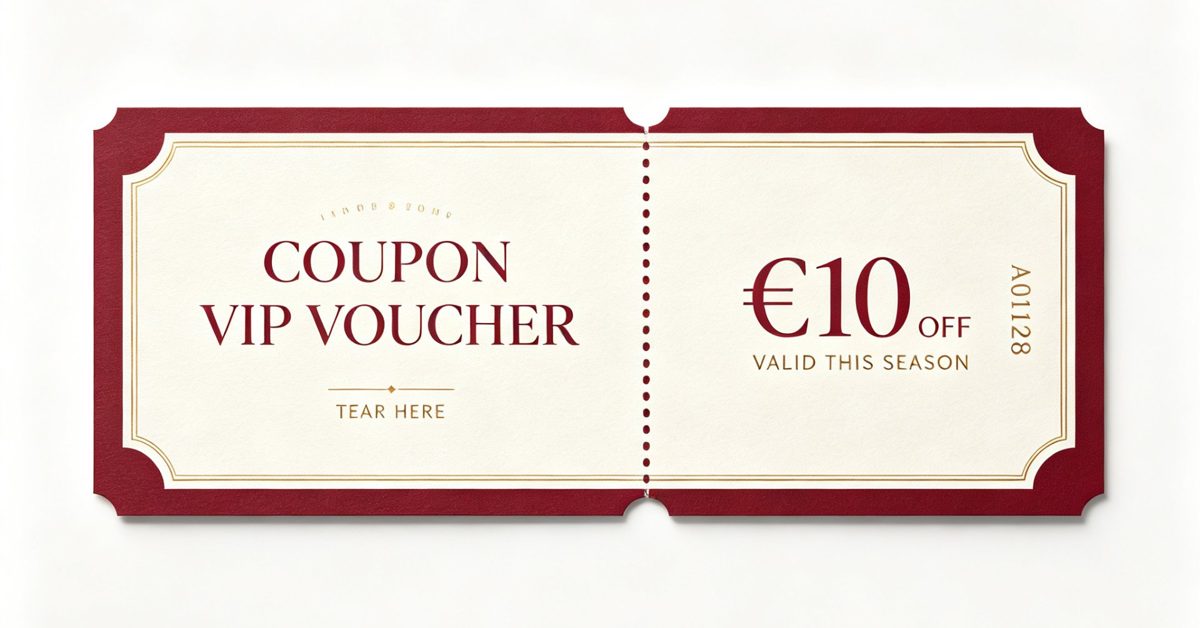 An on-pack coupon with a tear-line perforation